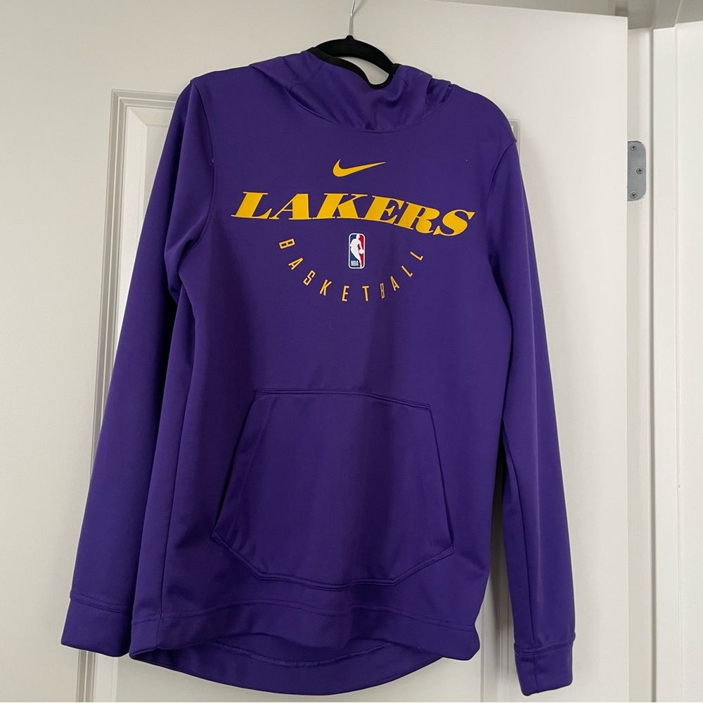 Men's Los Angeles Lakers Nike Purple Performance Practice Pullover Hoodie